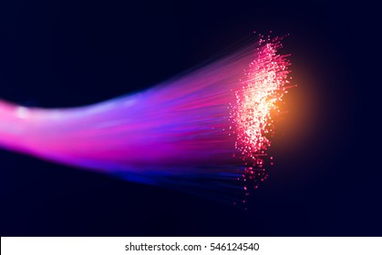 Fiber optics lights abstract background - Shutterstock ID 546124540