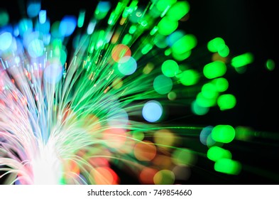 Fiber optics lights abstract background.