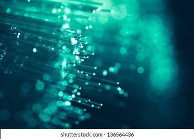 Fiber Optics Threads In Emerald Color