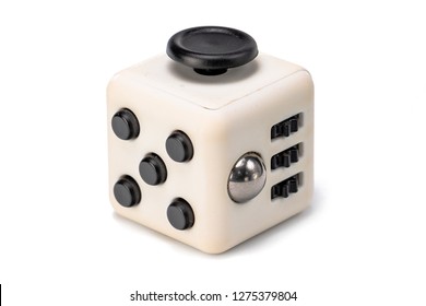 Fidget cube with white background - Shutterstock ID 1275379804