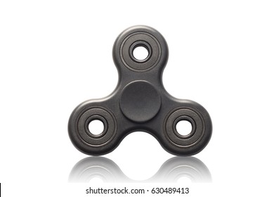 Fidget spinner stress relieving toy black on white
