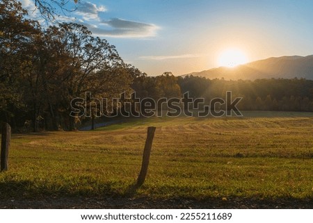 A field in Cade's Cove Great Smoky Mountains Tennessee 