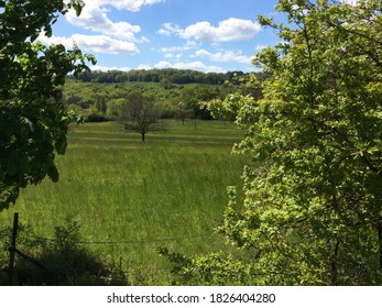 Field In Collonges La Rouge In The Corrèze Region Of Rural France