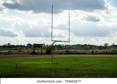 Field Goal At A High School Football Stadium 
