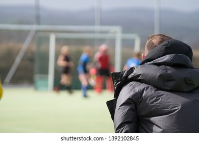 Field Hockey Coach And Players