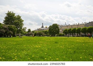 The Field of Mars or Marsovo Polye is a large park named after Mars, the Roman god of war, situated in the center of Saint-Petersburg, Russia