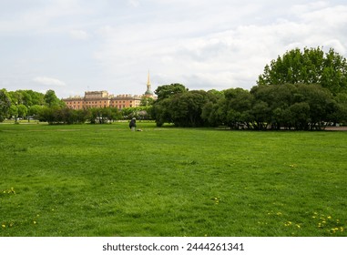 The Field of Mars or Marsovo Polye is a large park named after Mars, the Roman god of war, situated in the center of Saint-Petersburg, Russia