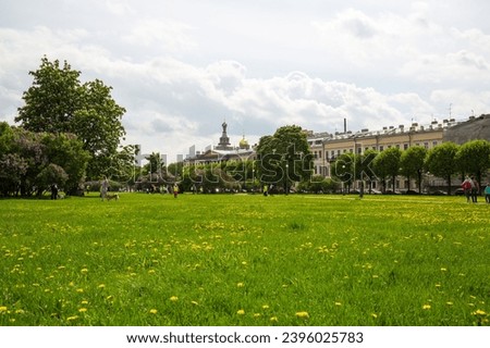 The Field of Mars or Marsovo Polye is a large park named after Mars, the Roman god of war, situated in the center of Saint-Petersburg, Russia