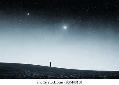 field at night. Elements of this image furnished by NASA - Powered by Shutterstock - Get 15% off with code: PIKWIZARD15