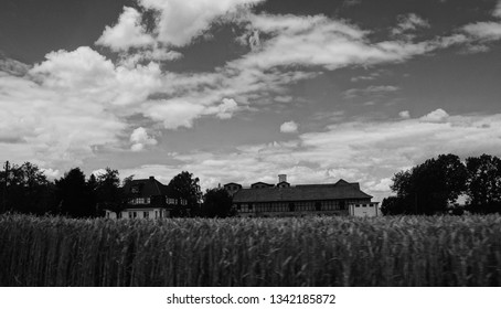 field sky clouds