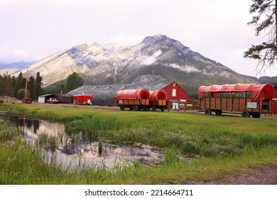 Field,BCCanada -Aug 25, 2022: A Canadian Pacific Train Carrying Containers, Canadian Pacific Is A Historic Canadian Class I Railroad Incorporated In 1881