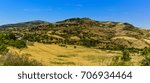 Fields and farmland around the hilltop settlement of Petralia Sottana in the Madonie Mountains, Sicily during summer