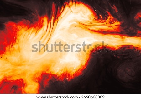 Fiery Abstract Liquid Flow in Red and White. Energetic liquid pattern with fiery red and white tones blending in a dramatic abstract composition.