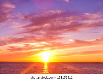 Fiery Backdrop Setting Sun 