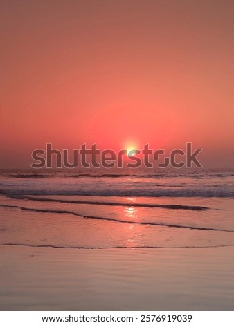 Similar – Image, Stock Photo Fiery Sunset Sky over Miami Pier