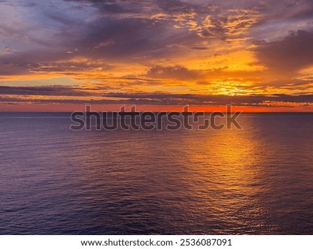Similar – Image, Stock Photo Fiery Sunset Sky over Miami Pier