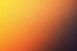 Fiery Yellow Burnt Orange Copper Red Brown Gray Black Abstract Background. Color Gradient, Ombre. Rough Grainy Noise Grungy Texture. Glow Light Shine. Template. Empty Space. Autumn, Halloween.Colorful