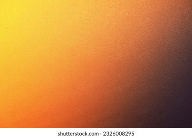 Fiery yellow burnt orange copper red brown gray black abstract background. Color gradient, ombre. Rough grainy noise grungy texture. Glow light shine. Template. Empty space. Autumn, Halloween.Colorful