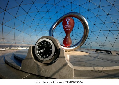 FIFA World Cup Qatar 2022 Official Countdown Clock  - Doha-Qatar - 24-02-2022  