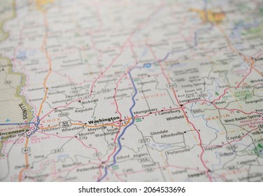 Fife, WA, USA - Oct. 19, 2021: Map Of Washington, IN