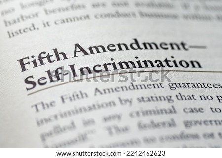 fifth amendment on self incrimination written in business ethics textbook on United States law
