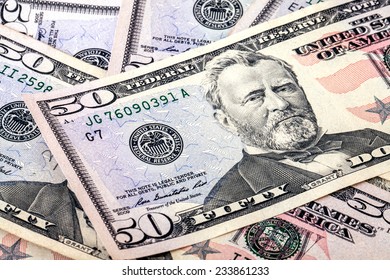 Fifty-dollar banknotes