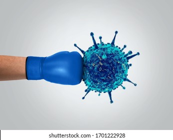 Fight against corona virus, coronavirus vaccination concept. hand with boxing golves fight with Virus. Coronavirus outbreak and influenza concept. COVID19 Virus attack isolated on white background. - Shutterstock ID 1701222928
