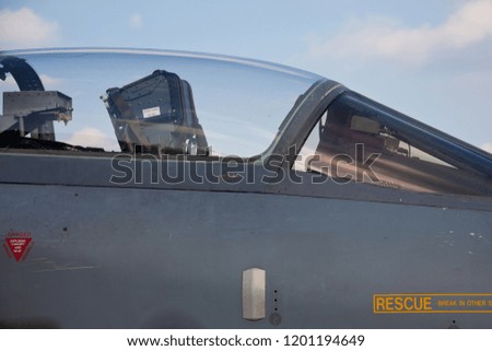 fighter jet close up