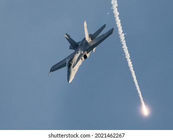 Fighter jet in the sky