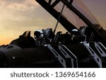 Fighter pilot getting ready to take off