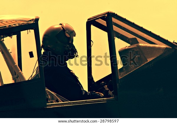 Fighter Pilot Old Plane Stock Photo (Edit Now) 28798597