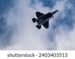 Fighter plane. Military plane in action. Lockheed Martin F-35	