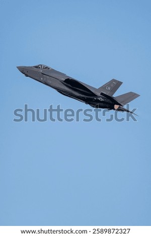 Fighter plane. Military plane in action. Lockheed Martin F-35	
