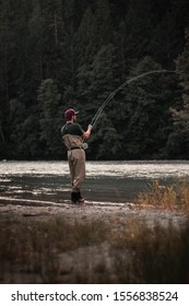 Fighting With A Chum Salmon On The Bella Coola River