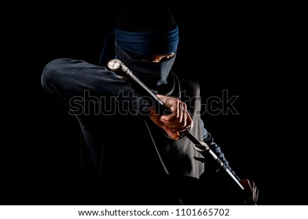 A fighting ninja