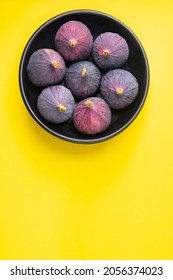 Figs Fruit Fresh Ready To Eat Meal Snack On The Table Copy Space Food Background Rustic. Top View Keto Or Paleo Diet Veggie Vegan Or Vegetarian Food