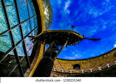 Figueres, Catalonia / Spain – October 2013: The Dali Theatre And Museum Is A Museum Of The Artist Salvador Dalí In His Home Town. He Is Buried In A Crypt Below The Stage