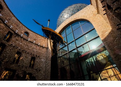 Figueres. SPAIN. February 2020: Theater Museum Of Salvador Dali In Figueres. 