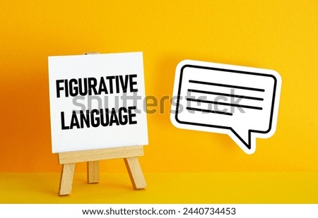 Figurative language is shown using a text