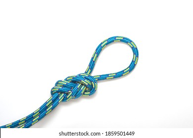 Figure 8 Follow Through Loop knot on a white background