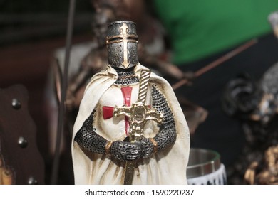 A figure of a crusader handcrafted by local artisans.