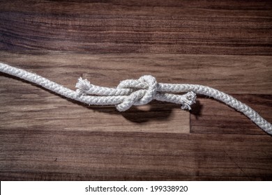 Figure Eight Knot With White Rope