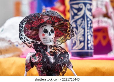 figure of a Mexican Catrina, day of the dead