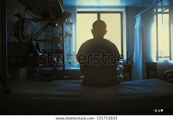 Figure Sitting Patient On Hospital Bed Stock Photo (Edit Now) 535751833