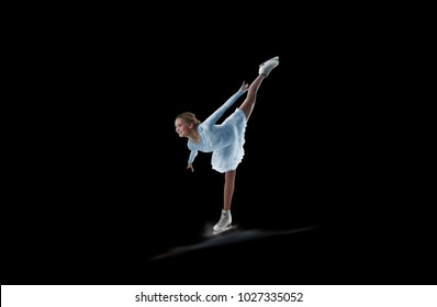 
Figure Skater Isolated On Black