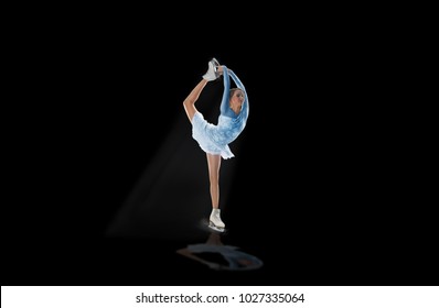 
Figure Skater Isolated On Black