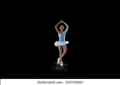 
Figure Skater Isolated On Black