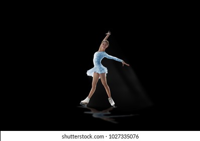 
Figure Skater Isolated On Black