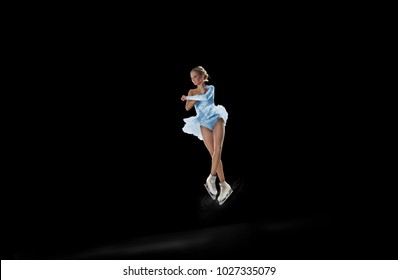 
Figure Skater Isolated On Black