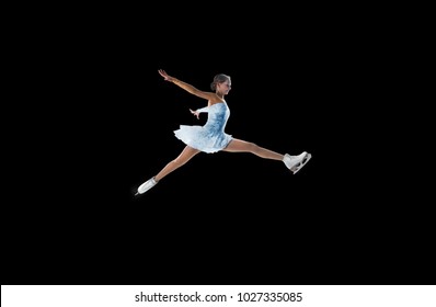 
Figure Skater Isolated On Black